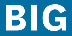 BIG size mark on a blue background