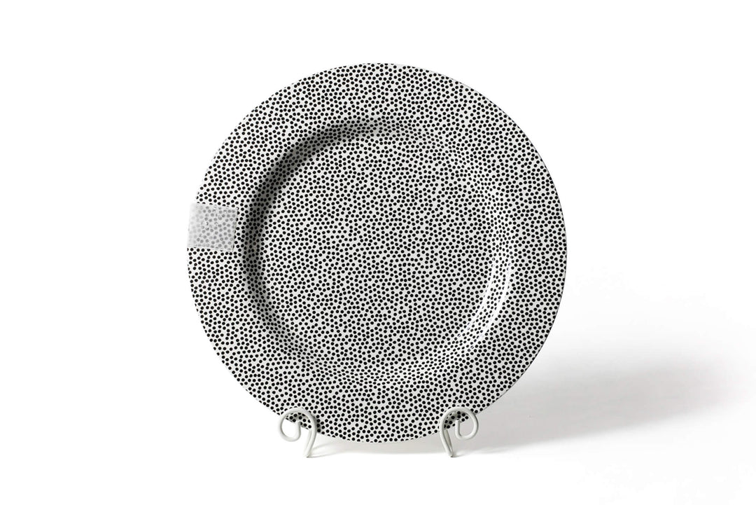 Black Small Dot Big Entertaining Round Serving  Platter