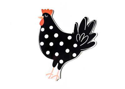 Black and White Polka Dot Chicken Big Attachment