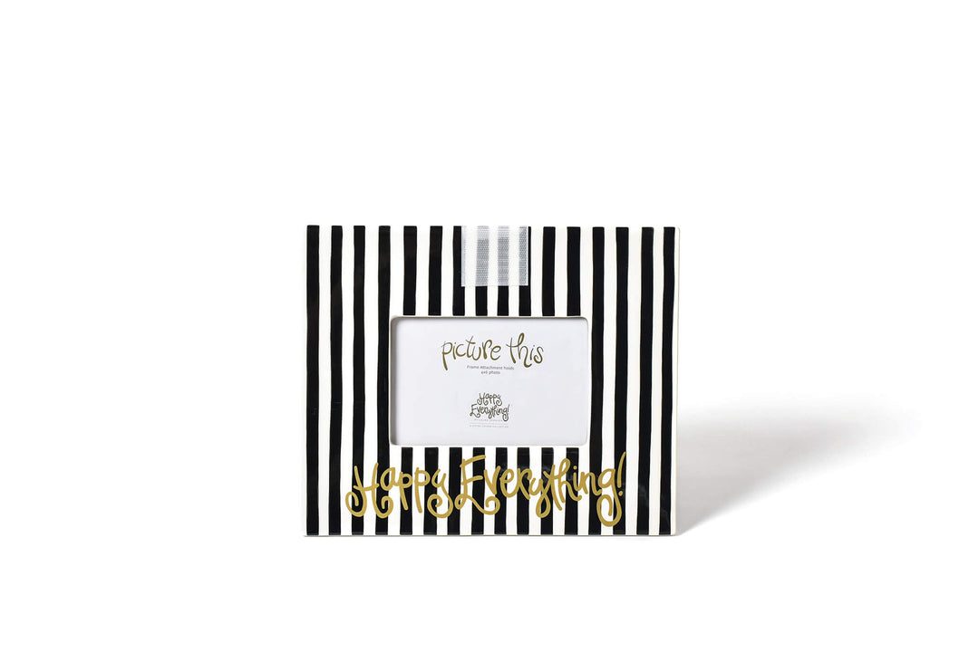 Black Stripe Mini Happy Everything! Frame with Hook-and-Loop Fastener