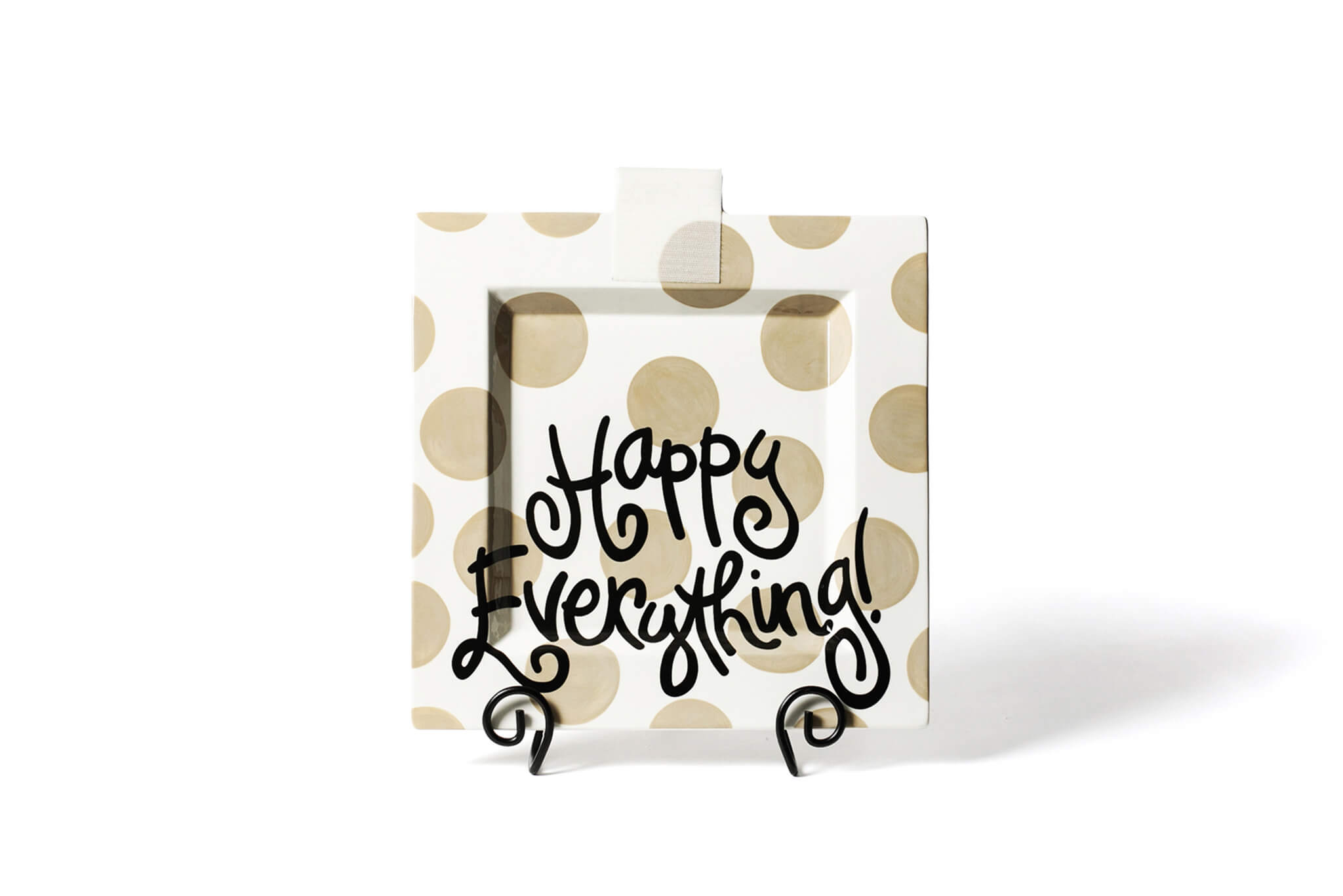 Happy Everything Black/White Large Plate Stand