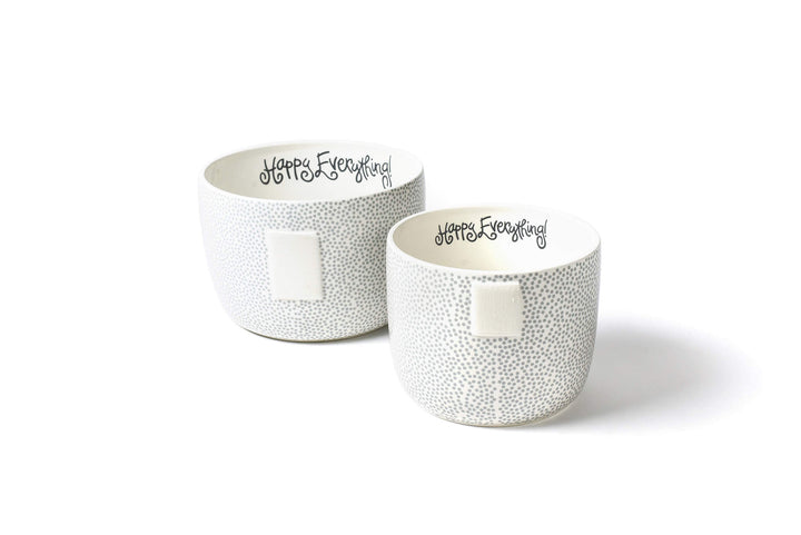 Stone Small Dot Big and Mini Bowls