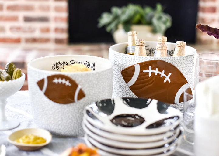Stone Small Dot Big Bowl Used for Tailgating Party Serveware