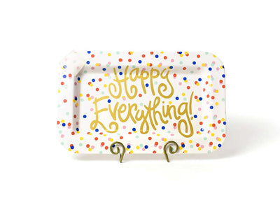 Colorful Happy Dot Mini Rectangle Serving Platter with Signature Hook-and-Loop Attachment