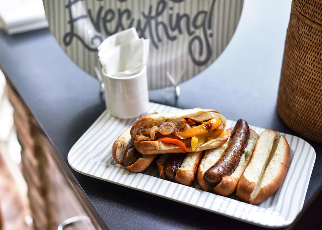 Stone Skinny Stripe Serveware Including Mini Rectange Serving Platter