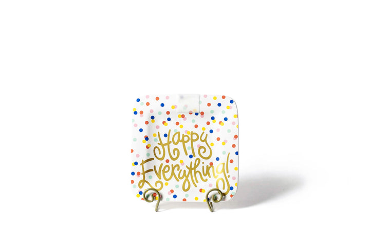 Mini Square Serving Platter with Happy Dot Design and Signature Hook-and-Loop Attachment