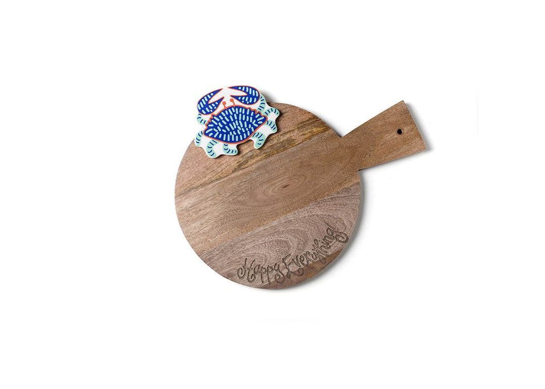 Colorful Crab Mini Attachment on Mini Wooden Serving Board
