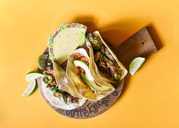Wooden Serving Board with Mini Taco Attachment