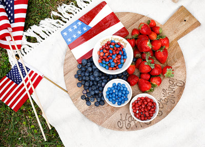 Patriotic Serving Board with Big Wooden Board Happy Everything!