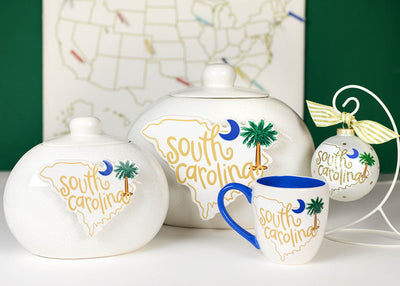 South Carolina Motif on Bases, Ornament, and Mug