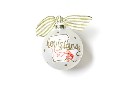 Louisiana Motif Glass Ornament