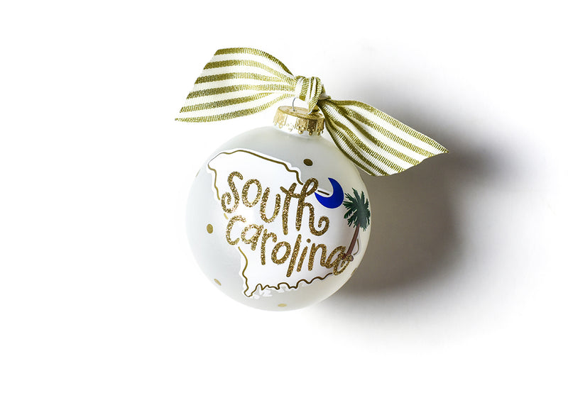 South Carolina Motif Glass Ornament