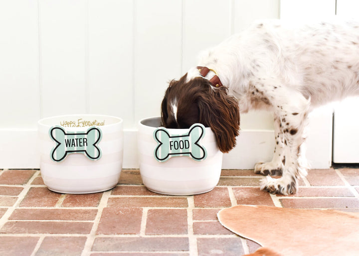 White Stripe Mini Bowls Provide Storage Solutions