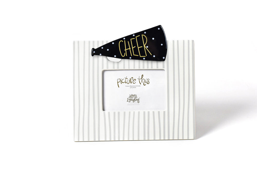 Mini Striped Frame with Cheer Megaphone Mini Attachment