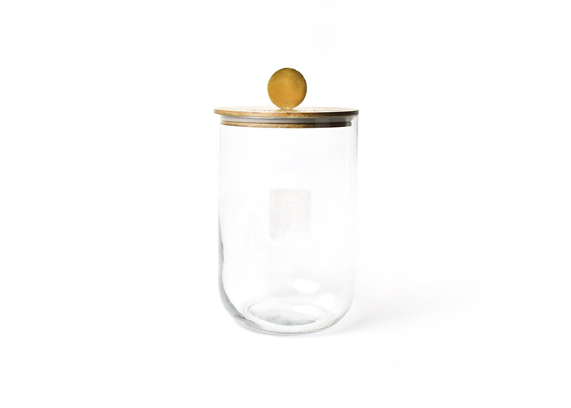 LARGE GLASS JAR WITH MANGO WOOD LID — Bridget Beari® Colors