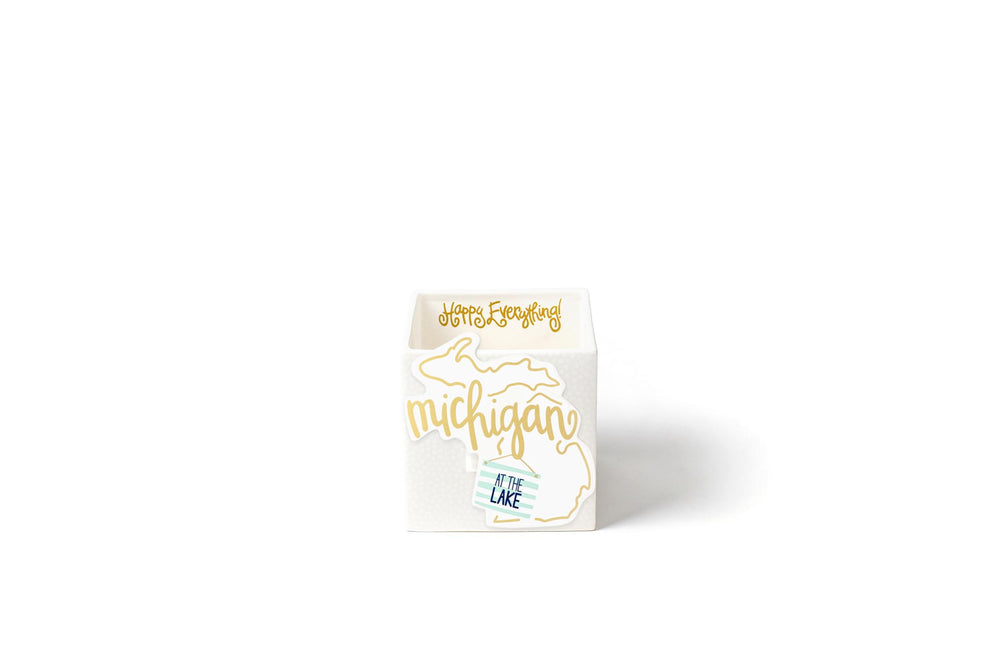 White Small Dot Mini Nesting Cube with Michigan Mini Attachment