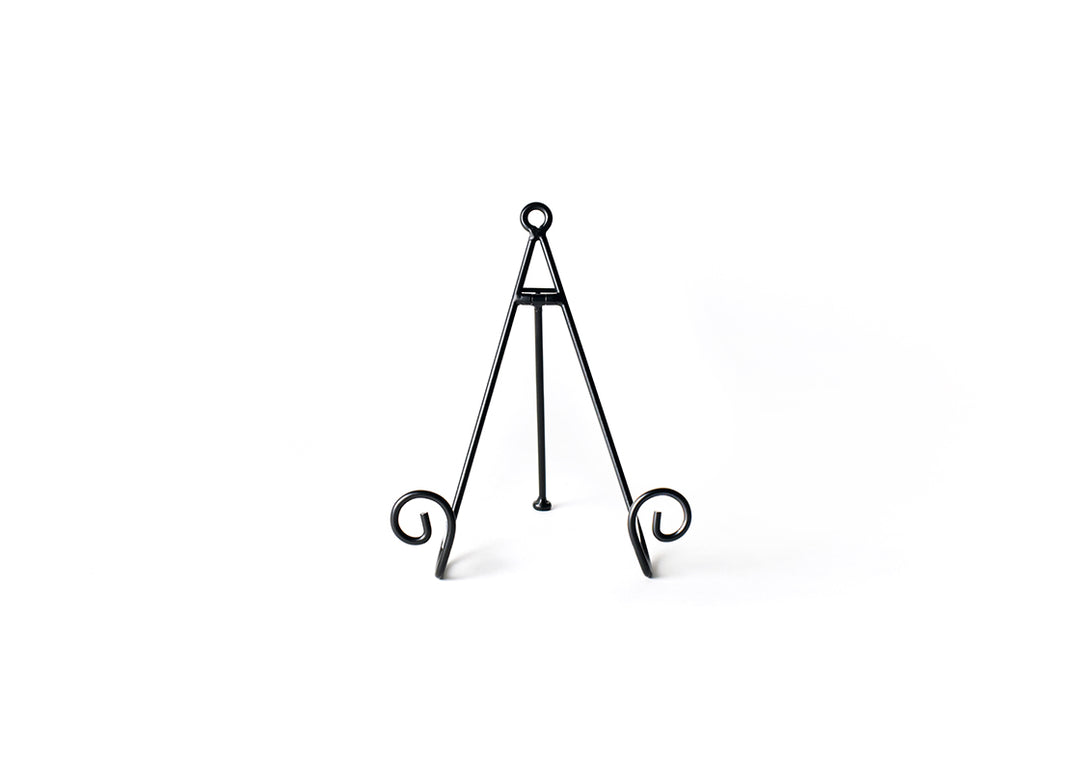 Metal Black Swirl Mini Plate Stand
