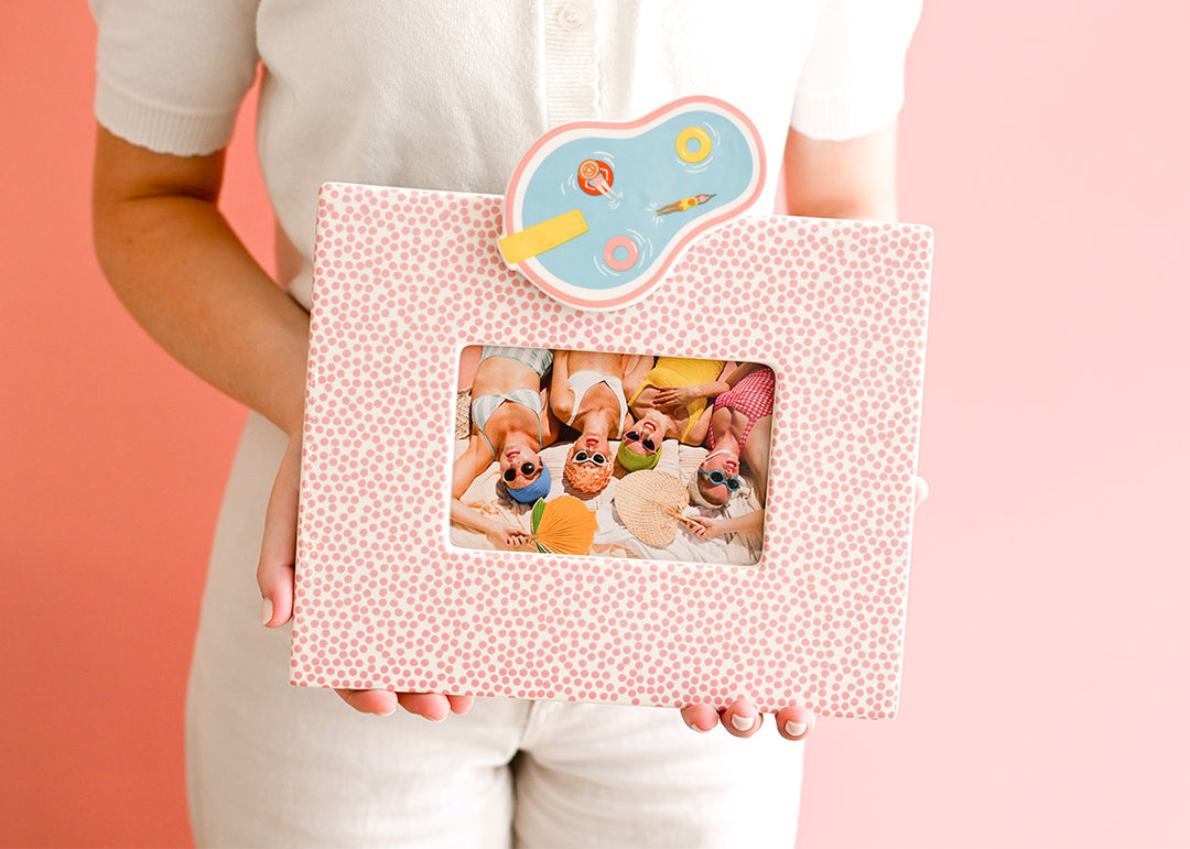 Pink Small Dot Mini Rectangle Frame