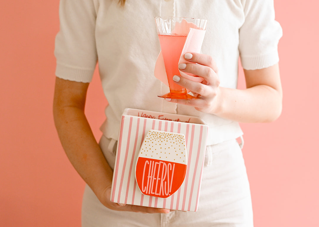 Pink Skinny Stripe Medium Mini Nesting Cube