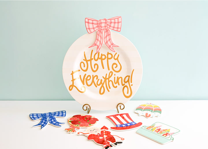 Pink Gingham Bow Big Attachment