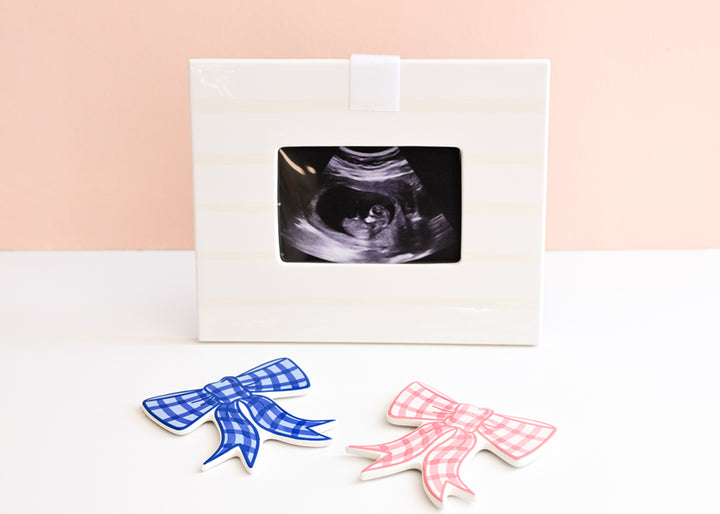 Pink Gingham Bow Mini Attachment