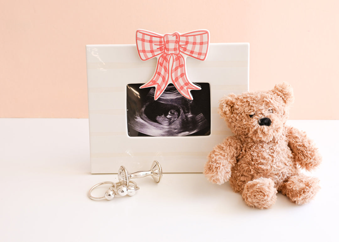 Pink Gingham Bow Mini Attachment