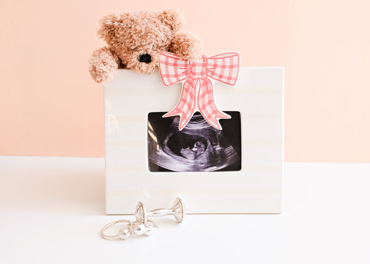 Pink Gingham Bow Mini Attachment