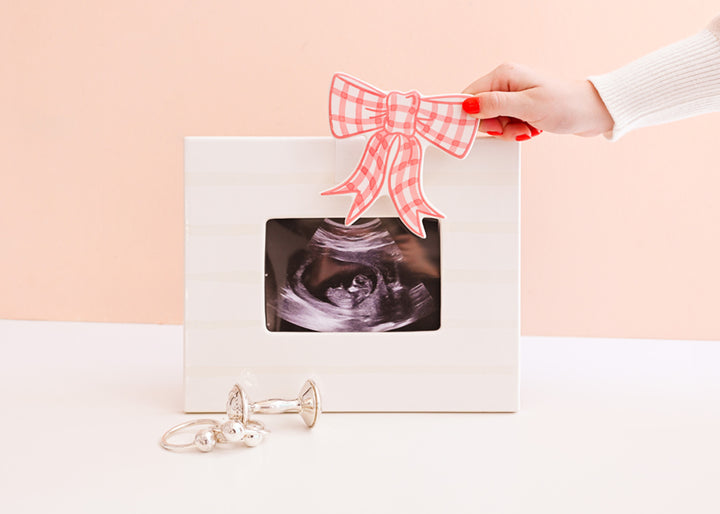 Pink Gingham Bow Mini Attachment