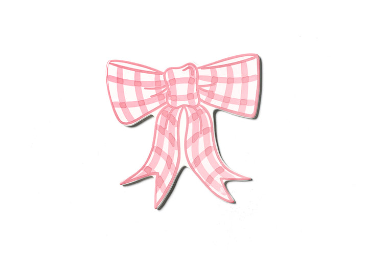 Pink Gingham Bow Big Attachment