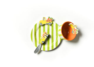 Easter Truck Embellishment Plate Bowl & Spreader Set