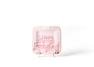 Pink Small Dot Happy Everything! Mini Square Platter