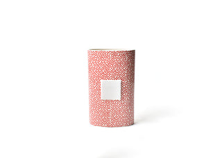 Red Small Dot Big Oval Vase