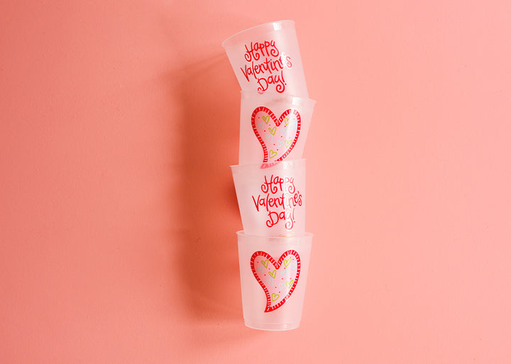 Heart Frosted Cups Set of 10