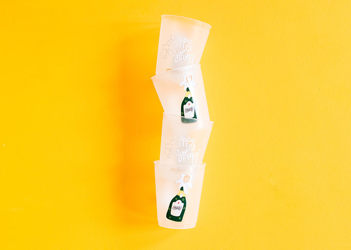 Champagne Frosted Cups Set of 10