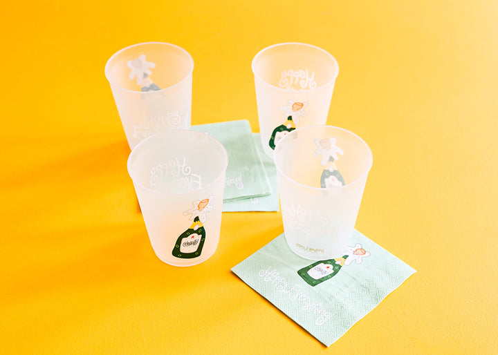 Champagne Frosted Cups Set of 10