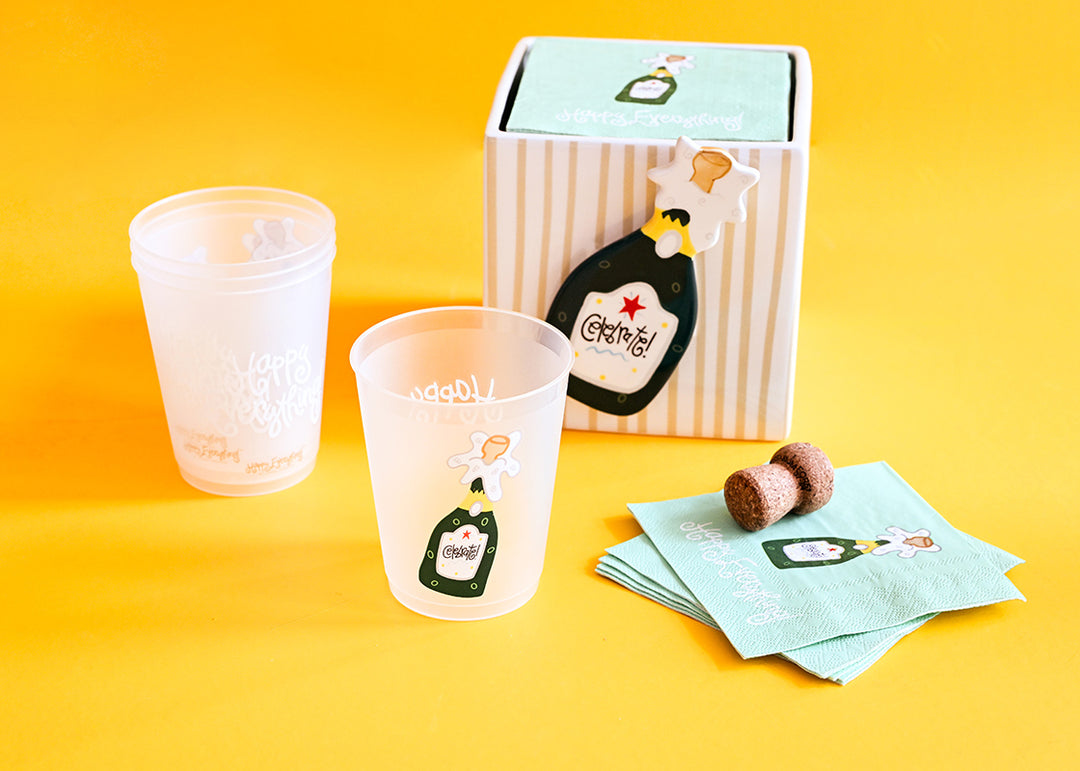 Champagne Frosted Cups Set of 10