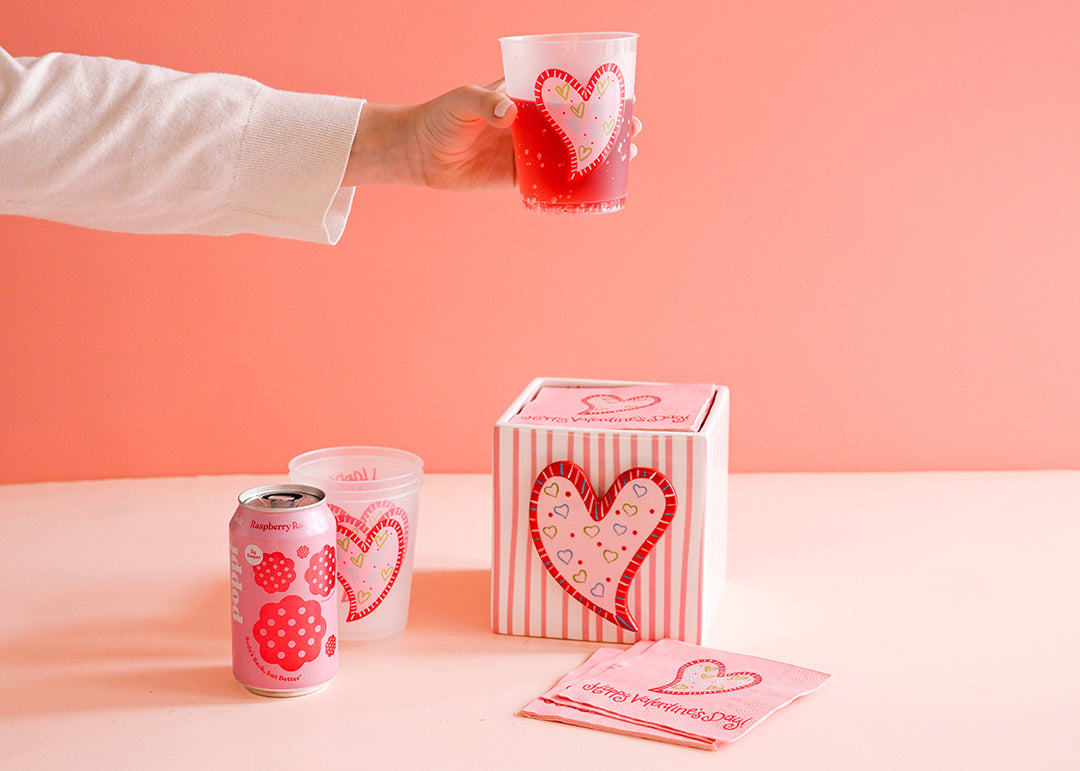 Heart Frosted Cups Set of 10