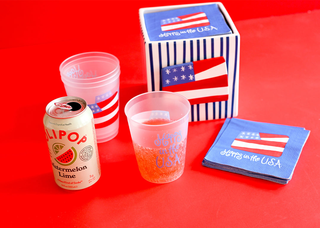 Flag Frosted Cups Set of 10