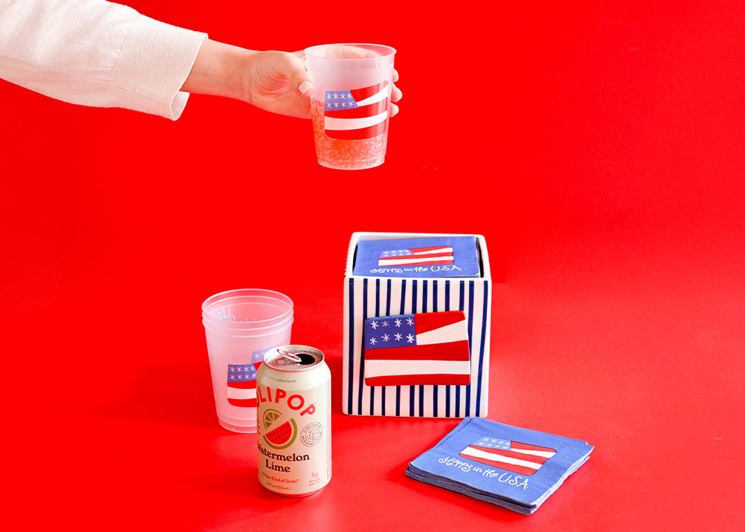 Flag Frosted Cups Set of 10