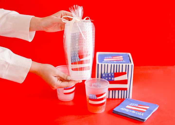 Flag Frosted Cups Set of 10