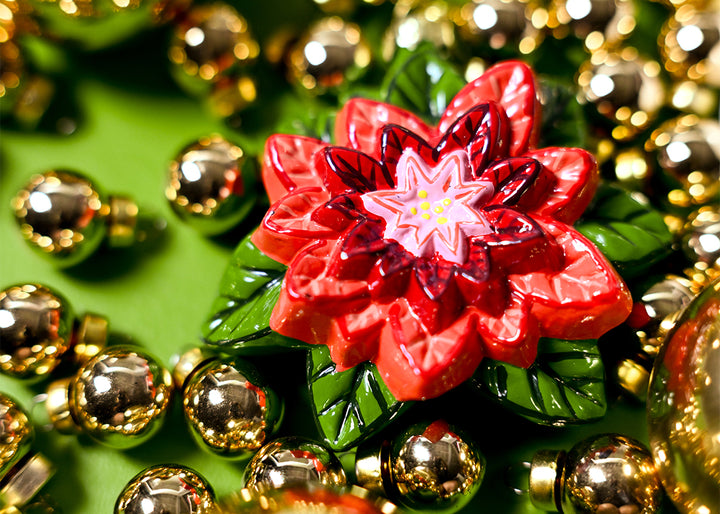 Poinsettia Shaped Ornament