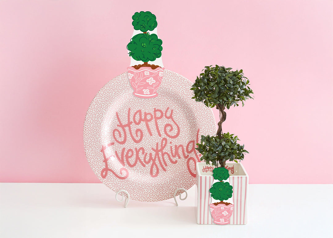Potted in Pink Topiary Mini Attachment