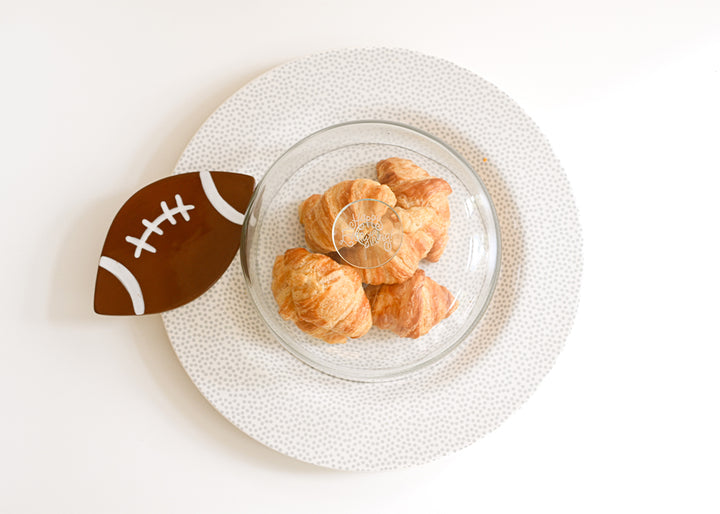 Stone Big Round Entertaining Platter with Large Glass Dome
