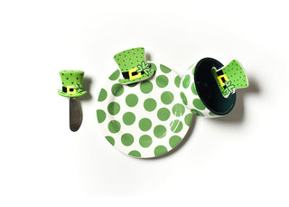 Leprechaun Hat Embellishment Plate Bowl & Spreader Set