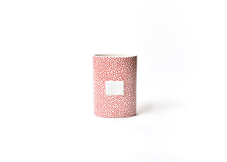 Red Small Dot Mini Oval Vase