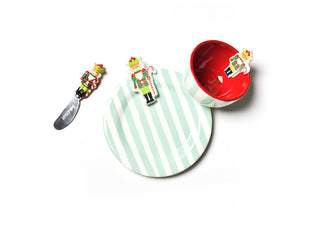 Mr. Nutcracker Embellishment Plate, Bowl and Spreader Set