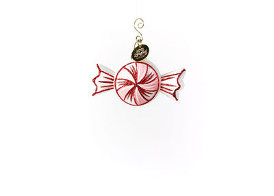 Peppermint Glass Shaped Ornament