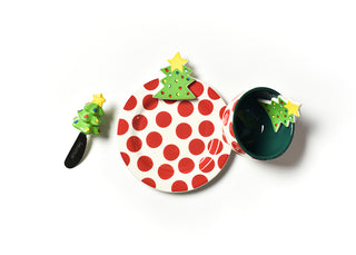 Tree Embellishment Plate Bowl & Spreader Set