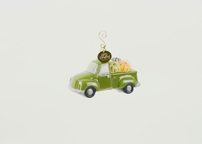 Pumpkin Truck Shaped Ornament