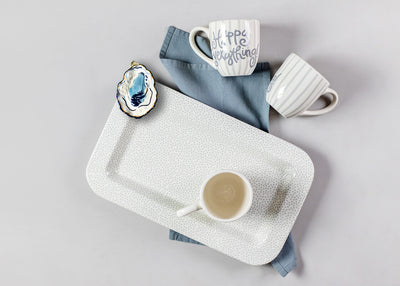Coordinating Happy Everything! Serveware Including Stone Small Dot Mini Rectangle Serving Platter